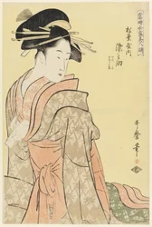 松葉屋の染之助、シリーズ「現代の至高の美女の配列」c.1794（版画）
